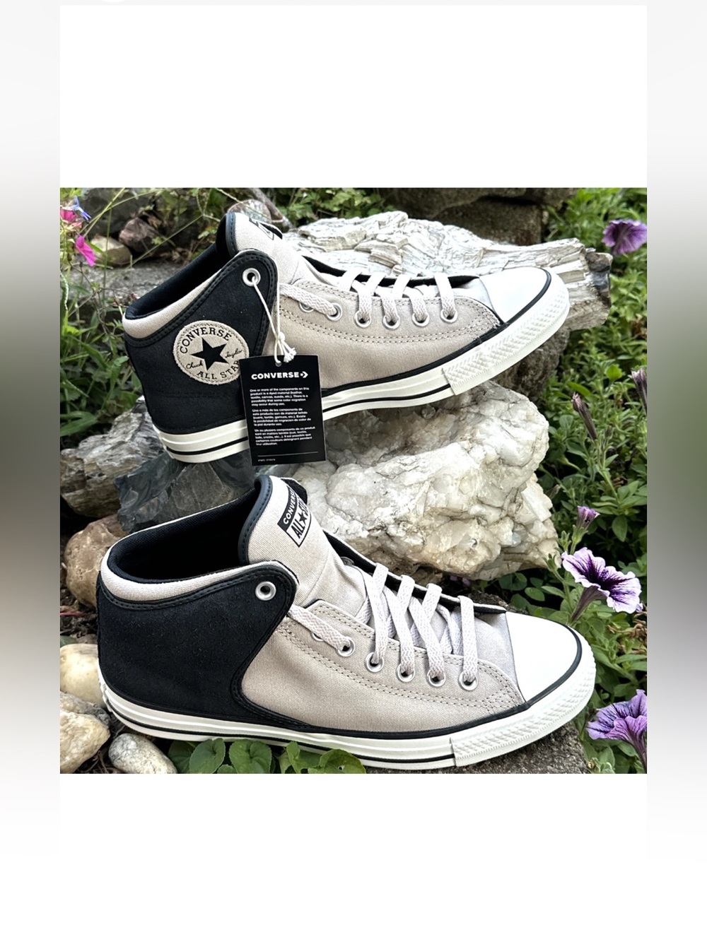 Converse CTAS High Street Mid Top Shoes Papyrus/Black A14294C Mens 9 Women’s 11